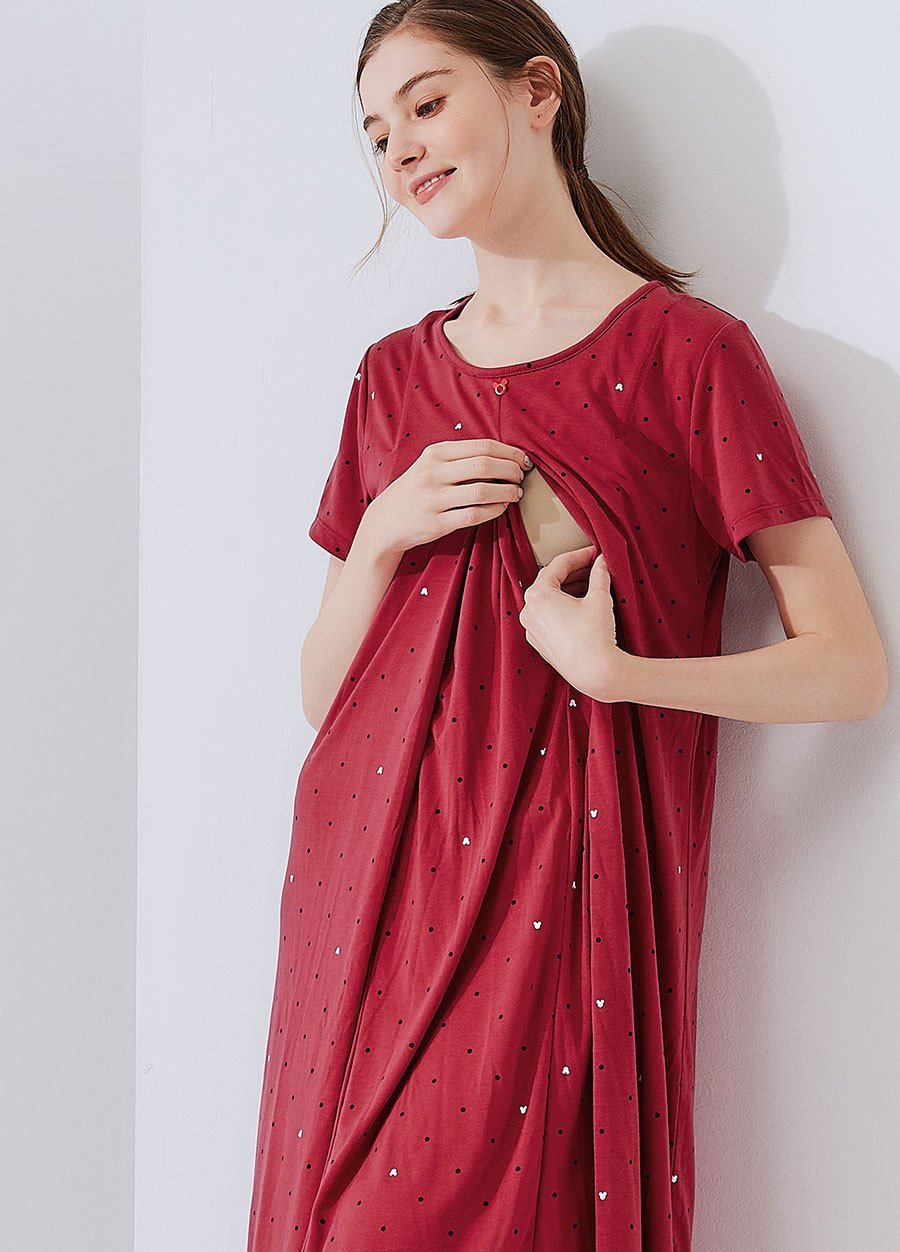 點點米奇頭孕哺居家洋裝