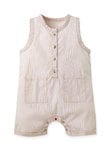 BABY 無袖雙口袋連身包屁衣