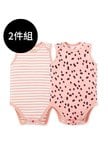 BABY Q彈棉質無袖包屁衣(2入)-仙草