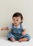 BABY泡泡吊帶褲