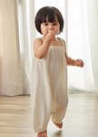 BABY泡泡吊帶褲