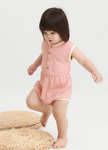 BABY撞色剪接連身包屁衣