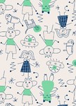 BABY Q彈棉質長袖包屁衣-童趣線條