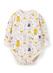 BABY Q彈棉質長袖包屁衣-童趣線條