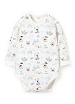 BABY Q彈棉質長袖包屁衣-狗狗
