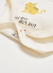 BABY Q彈棉質長袖包屁衣-老虎