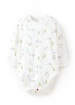 BABY Q彈棉質長袖包屁衣-森林動物
