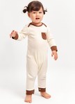 BABY Q彈配色長袖連身衣