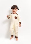 BABY Q彈配色長袖連身衣