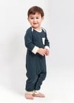 BABY Q彈配色長袖連身衣
