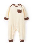 BABY Q彈配色長袖連身衣