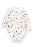 BABY Q彈棉質長袖包屁衣-森林維尼