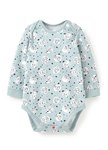 BABY 迪士尼Q彈棉質長袖包屁衣-點點貓狗