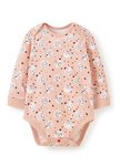 BABY 迪士尼Q彈棉質長袖包屁衣-點點貓狗