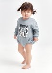 BABY迪士尼毛圈寬鬆包屁衣-花朵米妮