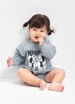 BABY迪士尼毛圈寬鬆包屁衣-花朵米妮