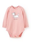 BABY 迪士尼蓄熱保溫長袖包屁衣-瑪麗貓