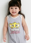 BABY 迪士尼Q彈無袖連身包屁衣-獅子王