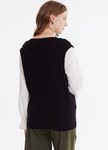 拼接背心孕哺針織衫