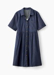 牛仔襯衫式孕哺洋裝
