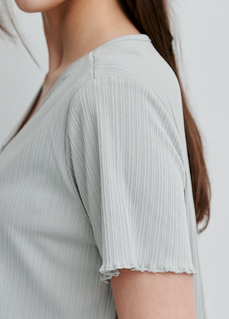 假兩件式開衩裙孕哺套裝