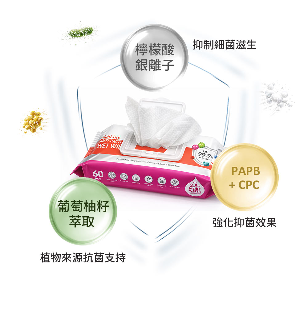 mamaway 抗菌濕巾-隨身包