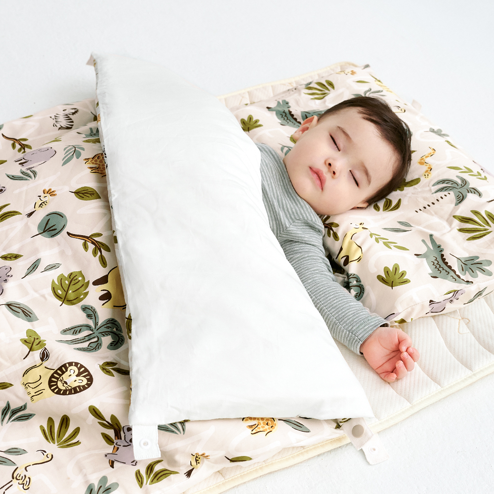睡袋組-安撫涼被(調溫/抗菌)-親子動物園