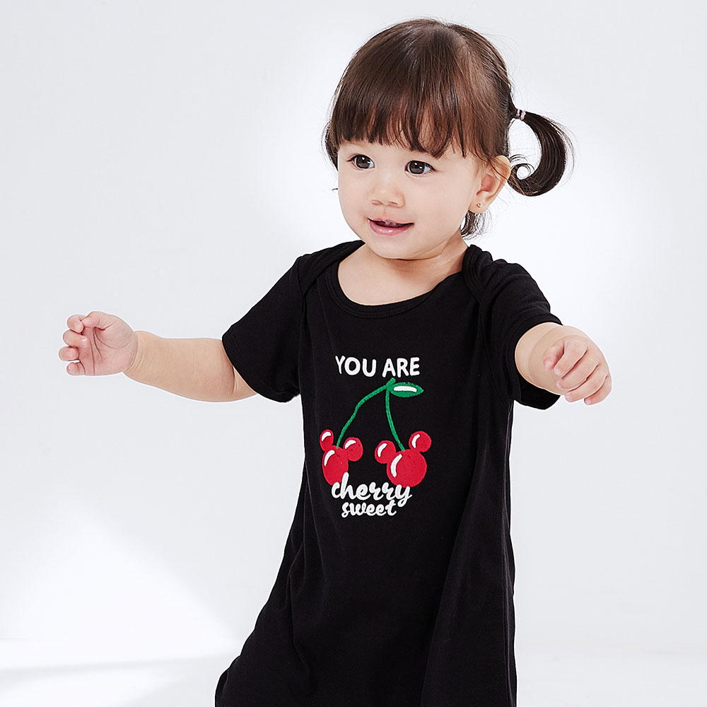 BABY迪士尼Q彈連身包屁衣-櫻桃米奇