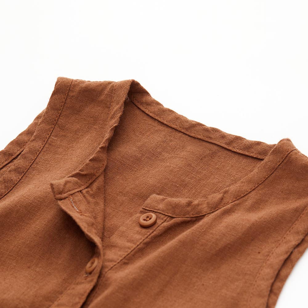 BABY無袖雙口袋連身包屁衣