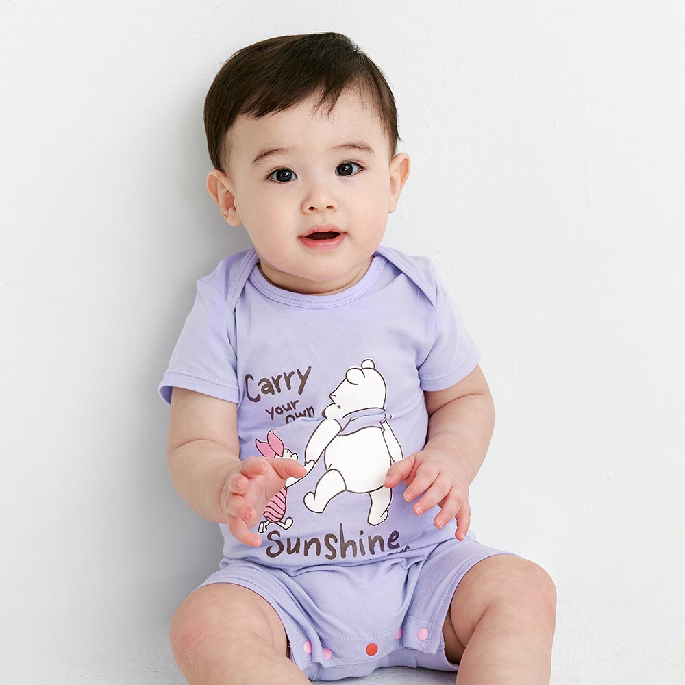 BABY 迪士尼Q彈連身包屁衣-維尼