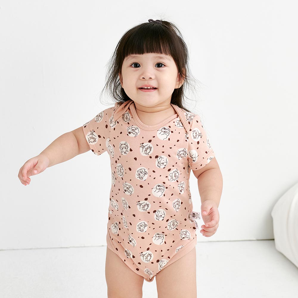 BABY 迪士尼Q彈棉質包屁衣-點點貓狗 BABY 迪士尼Q彈棉質包屁衣-點點貓狗