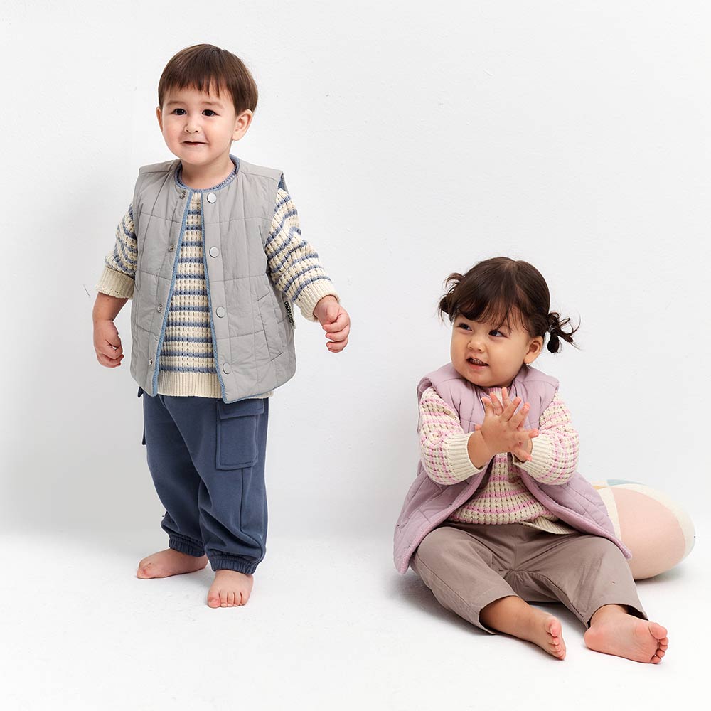 BABY壓紋雙面穿鋪棉背心 BABY壓紋雙面穿鋪棉背心