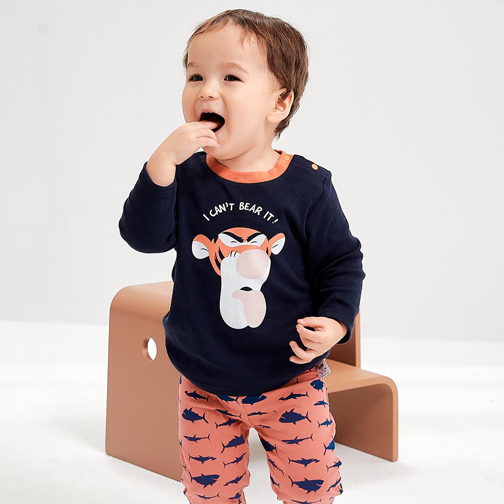 BABY 迪士尼純棉長袖T恤-跳跳虎