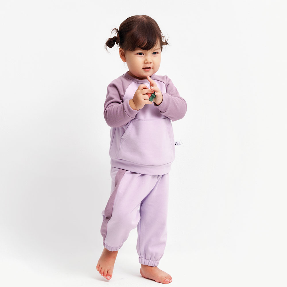 BABY撞色拉克蘭袖上衣