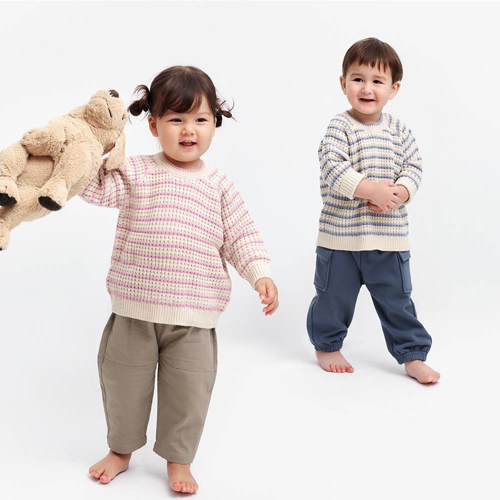 BABY 條紋粗針織毛衣 BABY 條紋粗針織毛衣