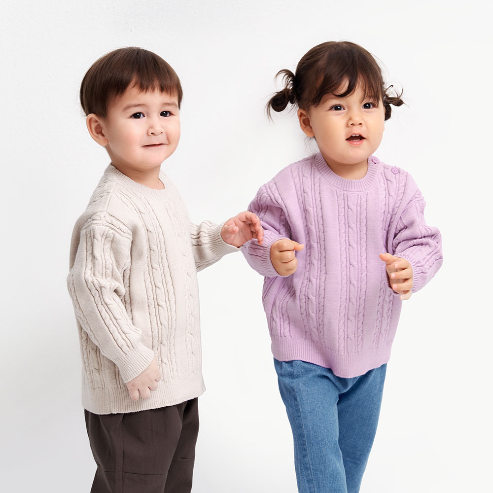 BABY 麻花針織毛衣