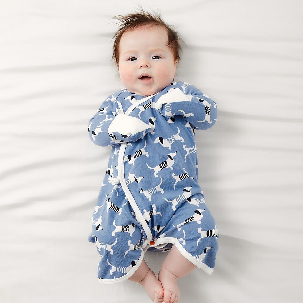 新生兒 Q彈棉質蝴蝶衣(2入)-狗狗