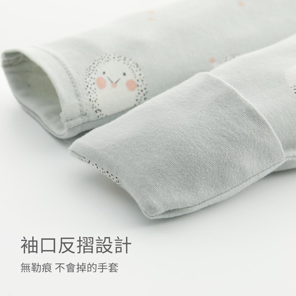 新生兒 Q彈棉質長袖包屁衣-刺蝟寶寶