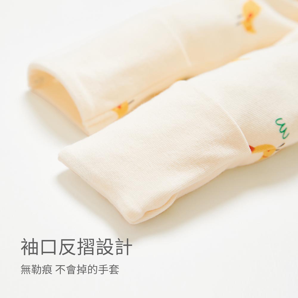 新生兒Q彈棉質長袖包屁衣-小雞 新生兒Q彈棉質長袖包屁衣-小雞