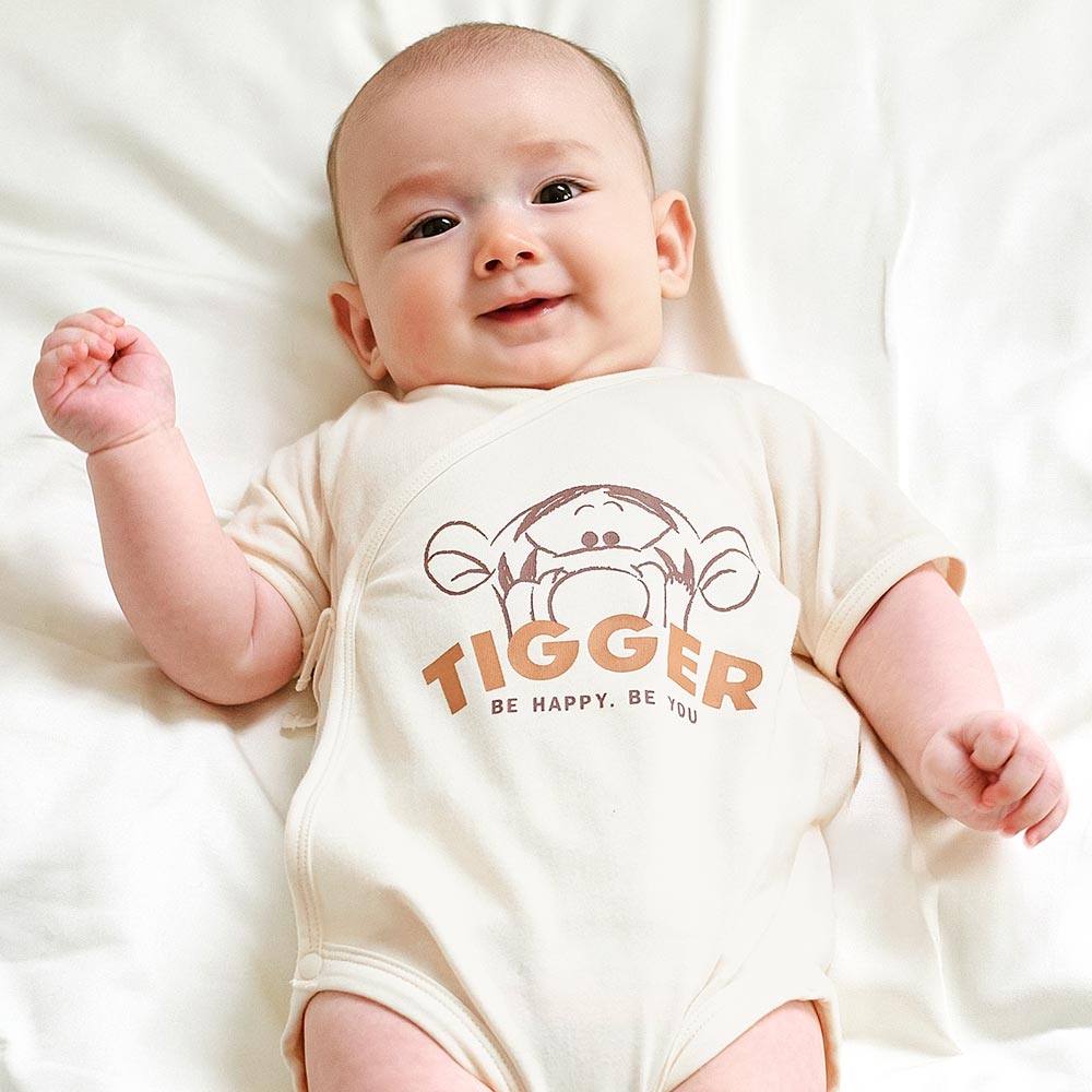 新生兒 Q彈棉質包屁衣-老虎