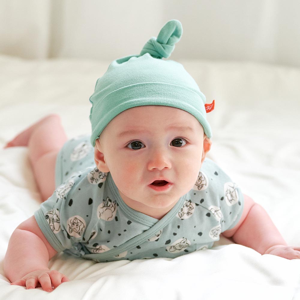 新生兒 迪士尼Q彈棉質包屁衣-點點貓狗