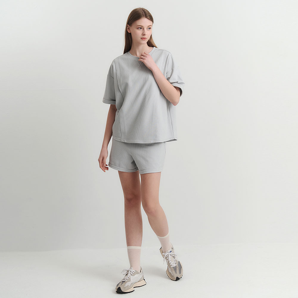 Waffle casual wide-cut maternity top