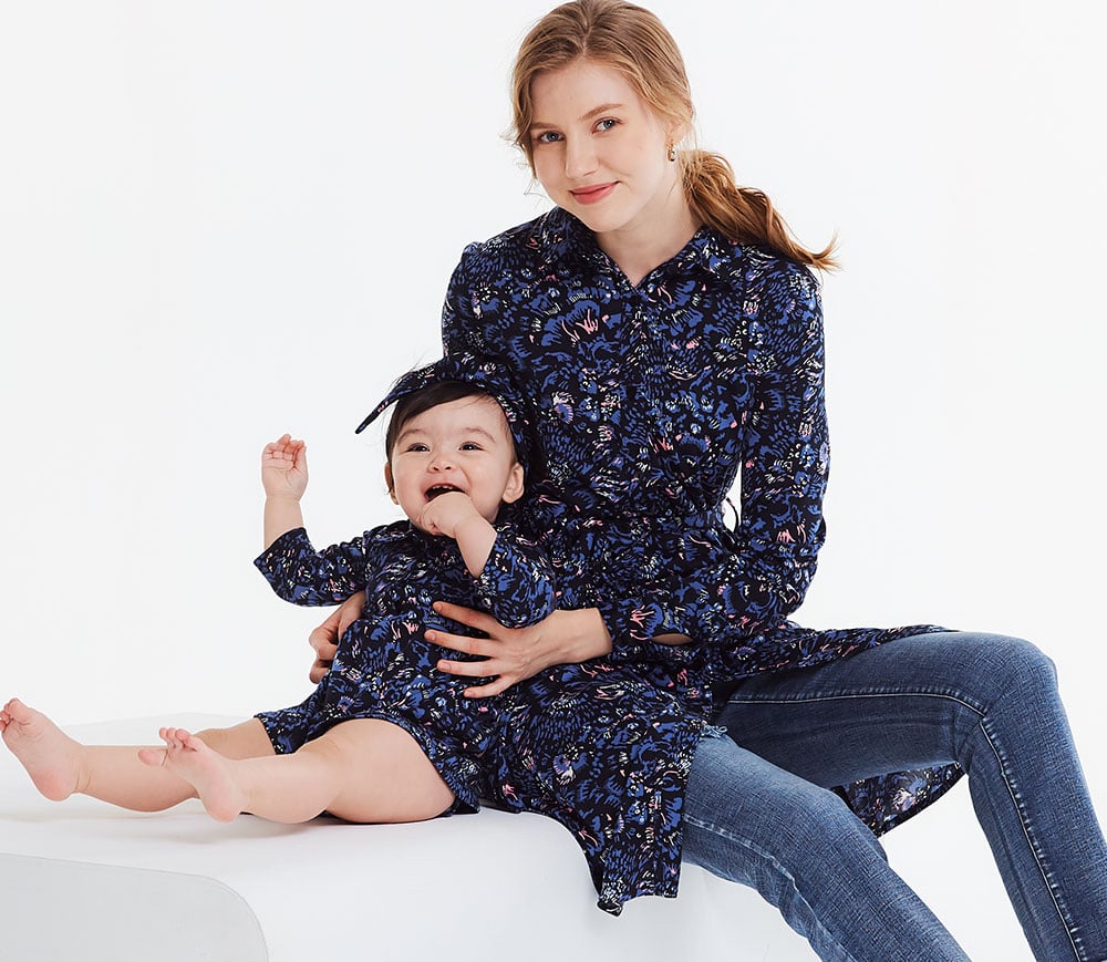 襯衫式印花孕哺洋裝(兩穿) 襯衫式印花孕哺洋裝(兩穿)