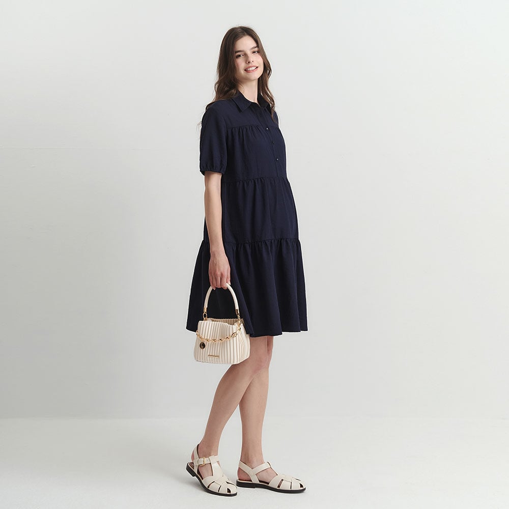 Shirt Collar Cake Skirt Maternity Dress