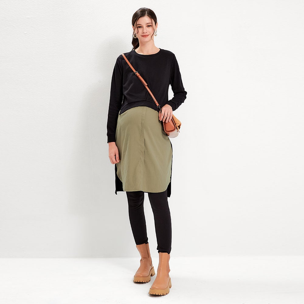 厚刷毛保暖瑜珈孕婦褲