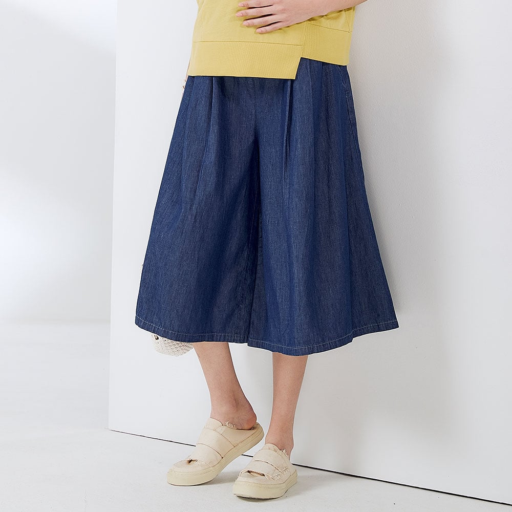 涼爽寬版輕牛仔孕婦褲裙 涼爽寬版輕牛仔孕婦褲裙