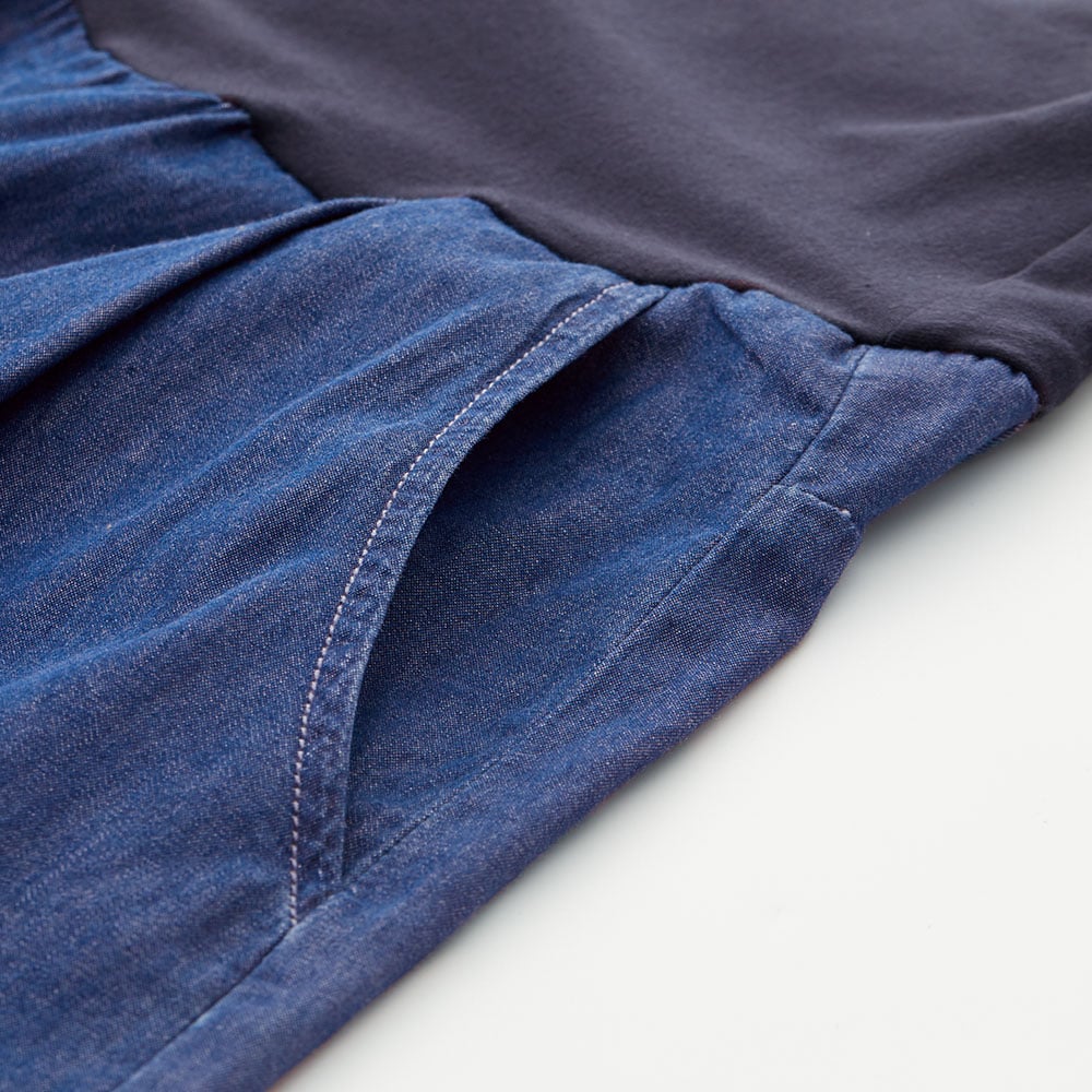 涼爽寬版輕牛仔孕婦褲裙 涼爽寬版輕牛仔孕婦褲裙