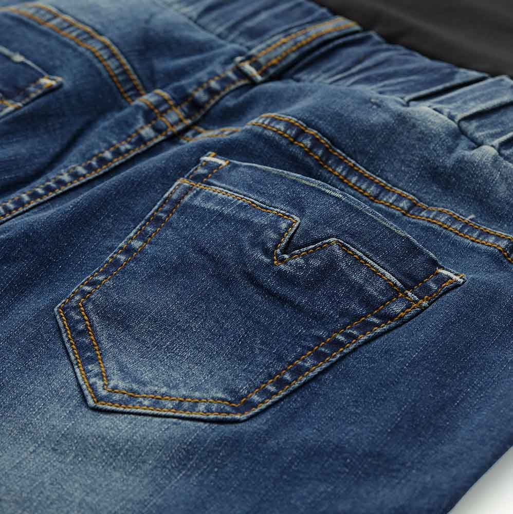 刷白窄管牛仔孕婦褲