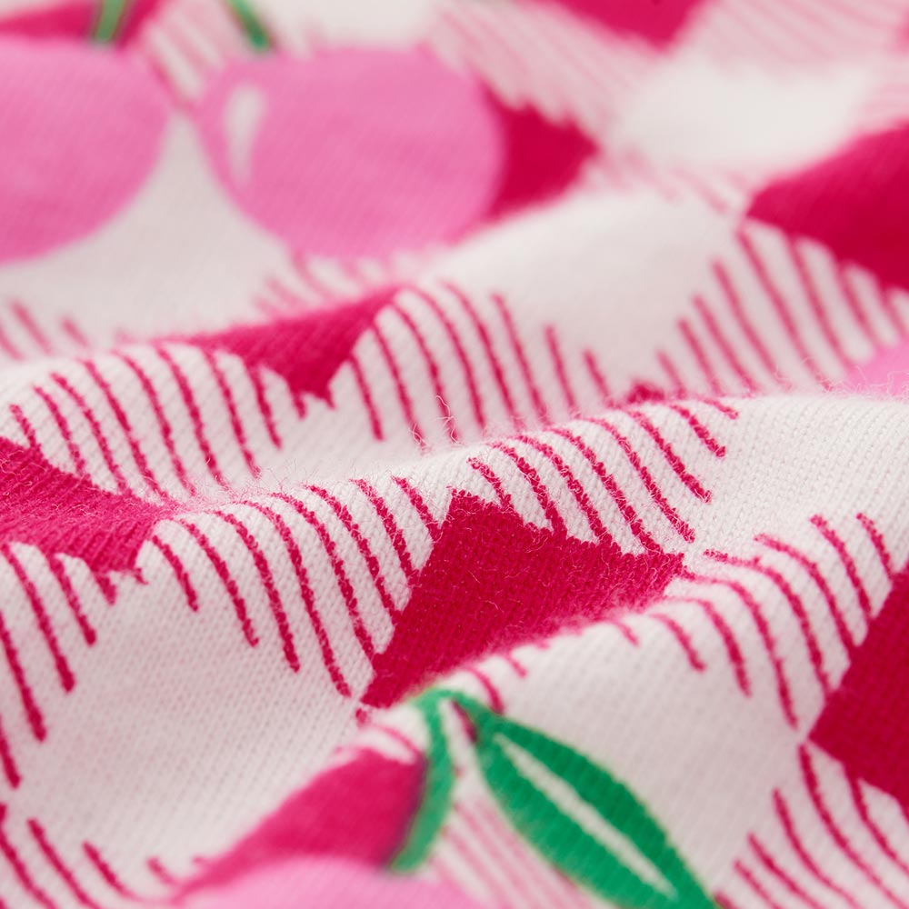 格紋櫻桃荷葉孕哺居家服組(洋裝+長褲) 格紋櫻桃荷葉孕哺居家服組(洋裝+長褲)