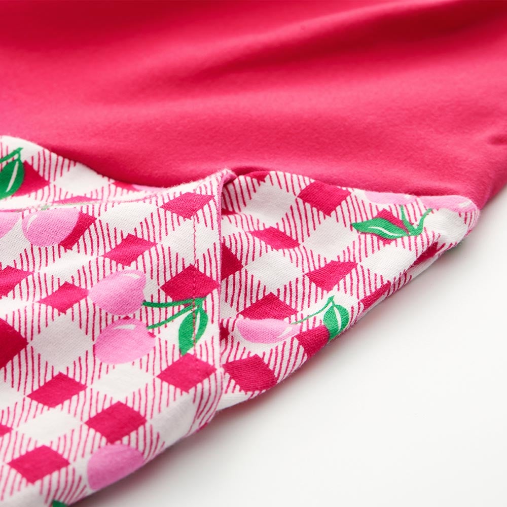 格紋櫻桃荷葉孕哺居家服組(洋裝+長褲) 格紋櫻桃荷葉孕哺居家服組(洋裝+長褲)